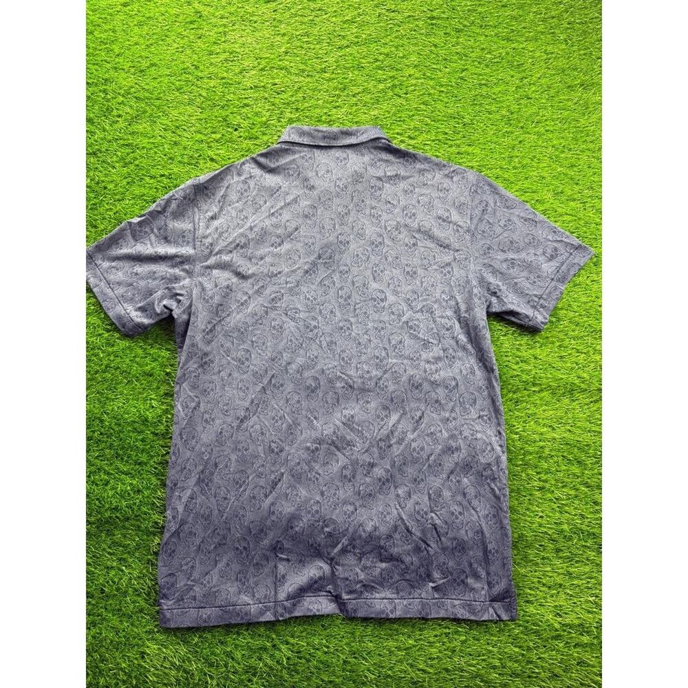 PETER MILLAR Polo Shirt Skull Mens M Blue Golf Performance Country Club - Picture 2 of 8